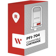 Kompatible Canon PFI-704 Rot Patrone