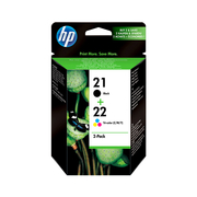 HP 21/22 Mehrfarbig 2er-Pack Tintenpatronen schwarz/farbig Original