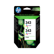 HP 343 Farbe Packung Farbe von 2 Tintenpatronen Original