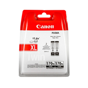Canon PGI-570XL Schwarz Doppelpack Schwarz von 2 Tintenpatronen Original
