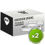 HP CE255X (55X) Packung  von 2 Toner Kompatibel