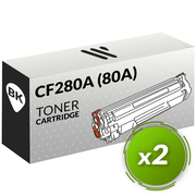 HP CF280A (80A) Packung  von 2 Toner Kompatibel