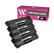 HP CB436A (36A) Packung  von 4 Toner Kompatibel