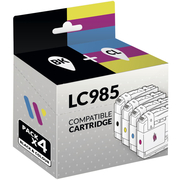 Kompatibel Brother LC985 Packung mit 4 Stück Tintenpatronen