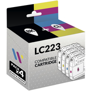 Kompatibel Brother LC223 Packung mit 4 Stück Tintenpatronen