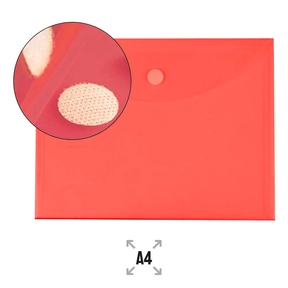 Liderpapel A4 Umschlagmappe Klettverschluss (Rot)