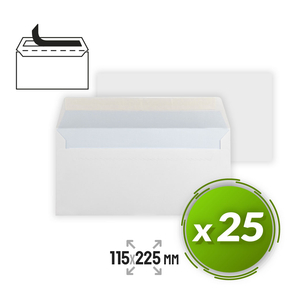 Liderpapel American White Umschlag 115 x 225 mm 25 Uds