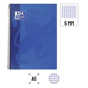 Oxford A5 Notizbuch A5 Glanzumschlag 5x5 mm (Blau)
