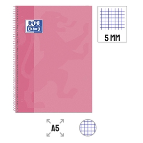 Oxford A5 Notizbuch A5 Glanzumschlag 5x5 mm (Bubblegum Pink)
