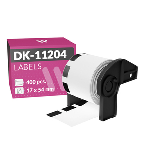 Brother DK-11204 Kompatible Etiketten (17,0x54,0 mm – 400 Stk.)