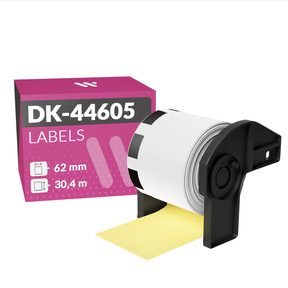 Brother DK-44605 Kompatibel Kontinuierlich Thermopapier Abnehmbar Gelb (62,0x30,4 mm)