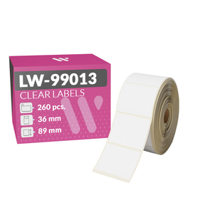 Dymo LW-99013 Transparente Kompatible Etiketten (36,0x89,0 mm – 260 Stk.)