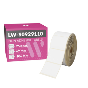 Dymo LW-S0929110 Kompatible nicht klebende Etiketten  (62,0x106,0 mm – 250 Stk.)