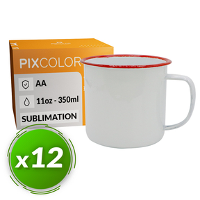 PixColor Retro Sublimation Becher (Pack 12 Stk.) - Qualität AA