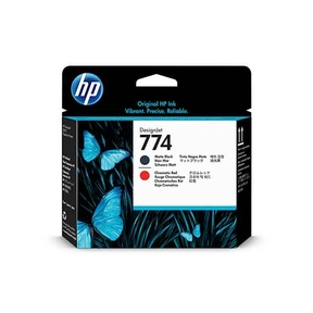 HP 774 Mattschwarz/Cromatisches Rot Druckerkopf
