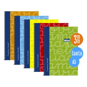 Lamela Notizbuch Hardcover / Quarter (5 Stk. Sortiert)