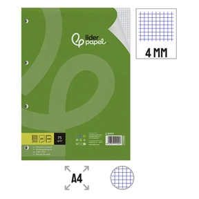 Liderpapel Papier Nachfüllpackung Papierraster 4 mm