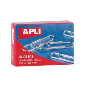 Apli‑Clips vernickelt (Box 100 Stk.)