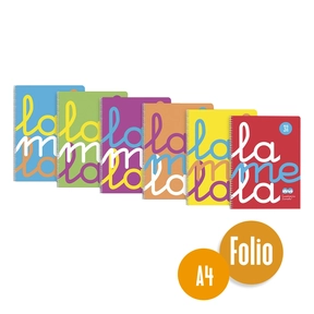 Lamela Notizbuch A4 aus Polypropylen 6 Stück sortiert Neon