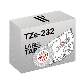 Kompatibel Brother TZe-232 Rot/Weiß