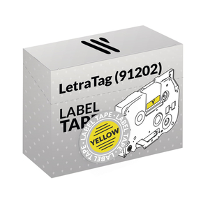 Kompatibel Dymo LetraTag (91202) Schwarz/gelb