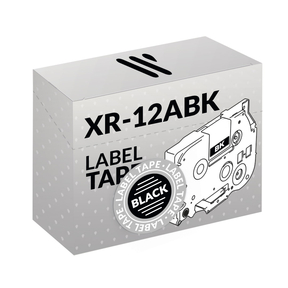 Kompatibel Casio XR-12ABK Weiß/Schwarz