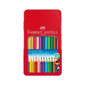 Faber-Castell Grip Buntstifte (Metallbox 12 stk.)