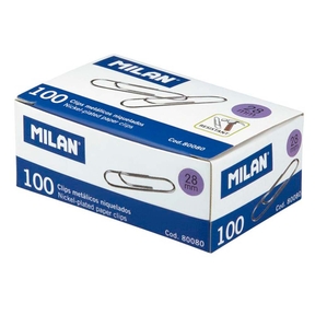 Milan Metallklammern 28 mm (Schachtel 100 Stück)