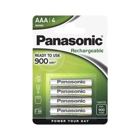 Panasonic AAA 900 mAh Wiederaufladbar (4 Und.)
