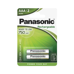 Panasonic AAA 750 mAh Wiederaufladbare (2 Und.)
