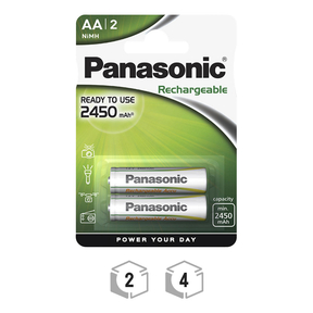 Panasonic AA 2.450 mAh Wiederaufladbare 