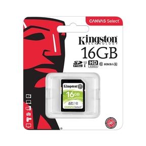 Kingston SDHC Canvas Select SDHC-Speicherkarte - 16 GB
