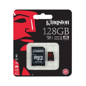 Kingston microSDXC (mit Adapter) - 128GB U3