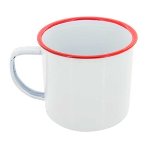 Tasse für Siebdruck Metalltasse (Rot)