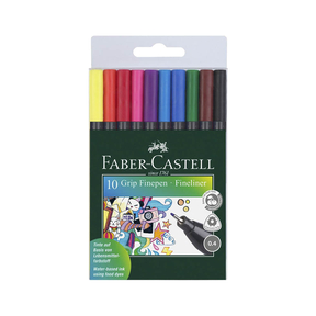 Faber-Castell Grip Finepen (Schachtel 10 Stück)