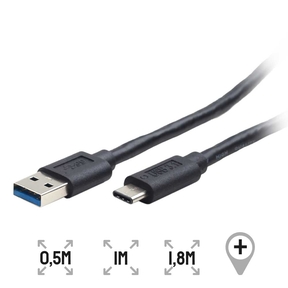 USB 3.0 auf Typ C Kabel Schwarz