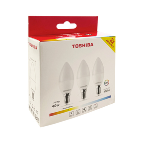 Toshiba LED Vela E14 4.7W Warm (3000K) (3 Stück)