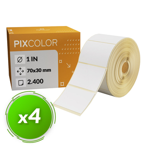 PixColor Desk Labels 70x30 Thermische Übertragung (Pack 4)