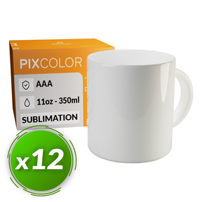 PixColor Sublimation Tasse - Premium Qualität AAA (Pack 12)