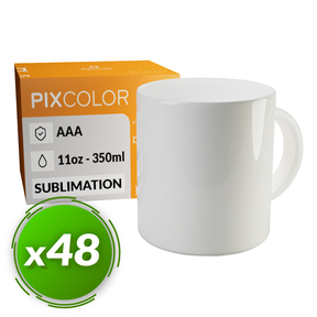 PixColor Sublimation Tasse - Premium Qualität AAA (Pack 48)