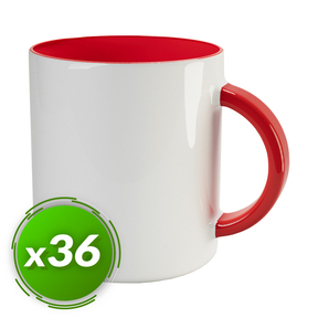 PixColor Rot Sublimation Tasse- Premium Qualität AAA (Pack 36)