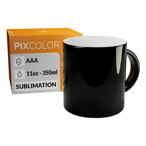 PixColor Magic Sublimation Tasse - Premium Qualität AAA (Schwarz)