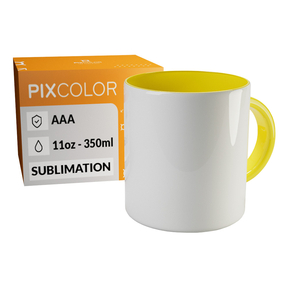 PixColor Gelb Sublimation Tasse - Premium Qualität AAA