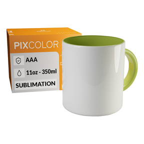 PixColor Hellgrün Sublimation Tasse - Premium Qualität AAA