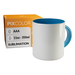 PixColor Hellblau Sublimation Tasse - Premium Qualität AAA