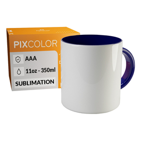 PixColor Marineblaue Sublimation Tasse - Premium Qualität AAA