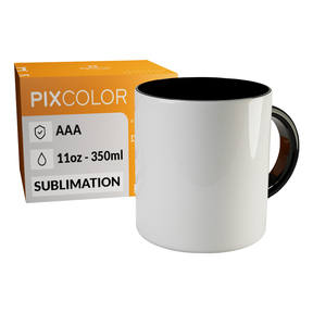 PixColor Schwarz Sublimation Tasse - Premium Qualität AAA