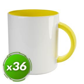 PixColor Gelb Sublimation Tasse - Premium Qualität AAA (Pack 36)