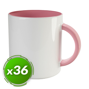 PixColor Rosa Sublimation Tasse - Premium Qualität AAA (Pack 36)