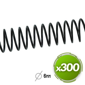 Spirale Metallic Schwarz 5:1 (300 Stk.) (6 mm)